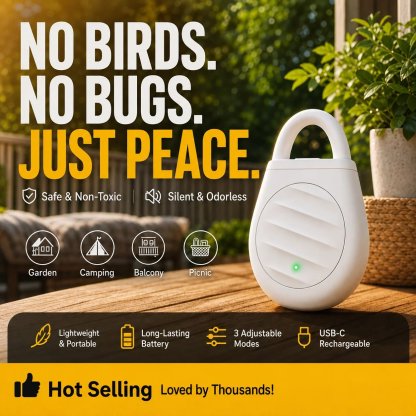 🔥Limited time offer！🐦No more trouble from birds, beasts and locusts！Portable Ultrasonic Bird Repellent Keychain