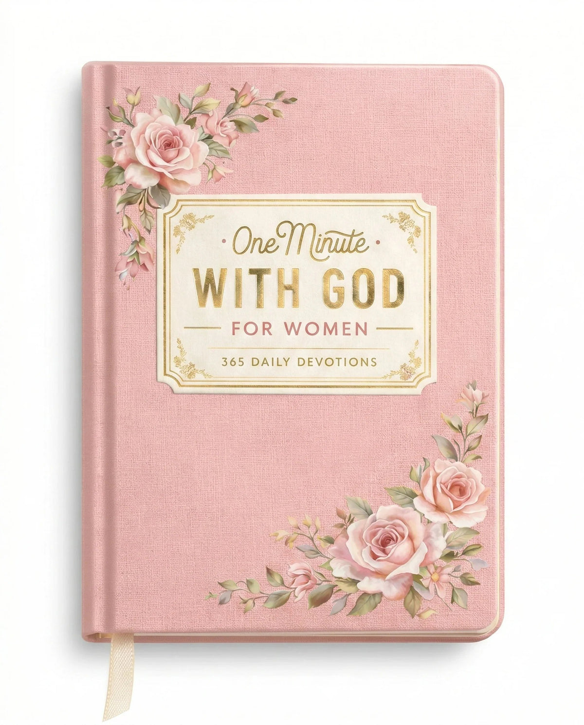 🙏🏼One Minute With God For Women – 365 Devotions (✨Premium Hardcover Book with Gold Foil)