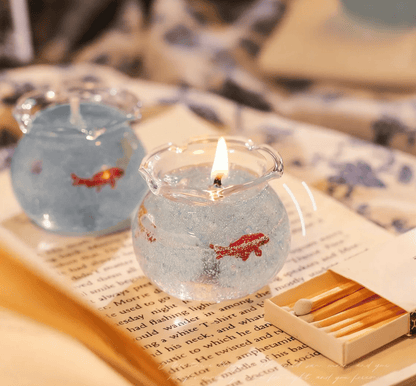 🔥Last Day 49% OFF - 🐟🕯️Mini Bubble Fish Tank Candle: Handmade Gel Wax Candle