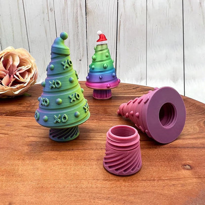 🔥LAST DAY SALE 49% OFF🎄3D Printed Christmas Tree Stasher Ornament💸