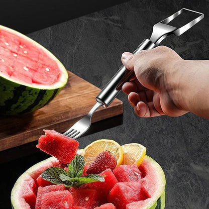 2 in 1 Stainless Steel Fruit Cutter Fork Slicer
