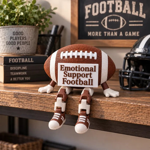 🏈 Emotional Support Sports Buddy™ – Funny Football, Tennis & Baseball Desk Companion