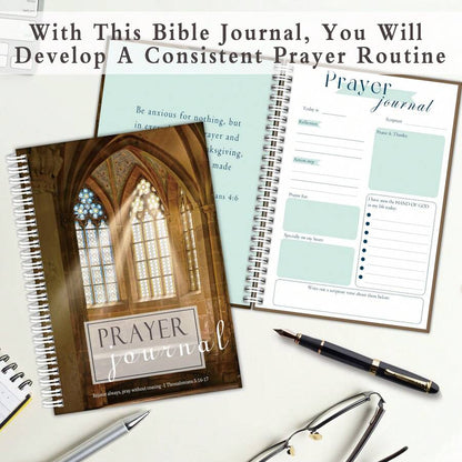Prayer Journal For Men And Women: An Inspirational Christian Bible Journal, Prayer Notebook & Devotional (Spiral-Bound Hardcover)