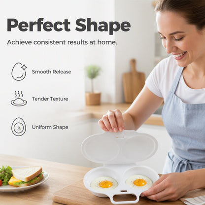 🥚✨! Dual Cavity Microwave Egg Poacher – Quick oil‑free cooking, food‑grade PP & versatile. Perfect for busy mornings – healthy breakfast in minutes! ⚡🍳