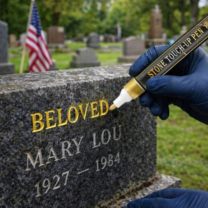 💐Golden Grave Marker Pen, Restore Faded Tombstone Inscriptions（！)