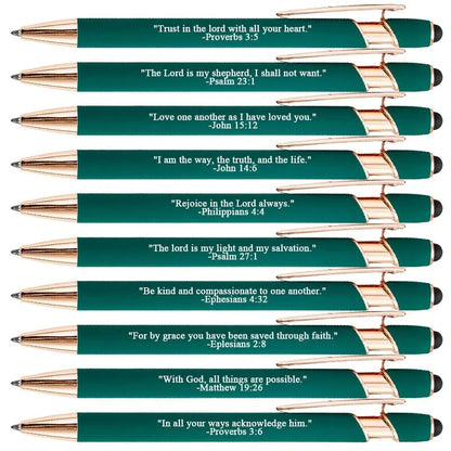 🔥Last Day 49% OFF❤️🙌Find Daily Strength: Premium Comfort Bible Verse Pens – 10pcs (Gift Set)