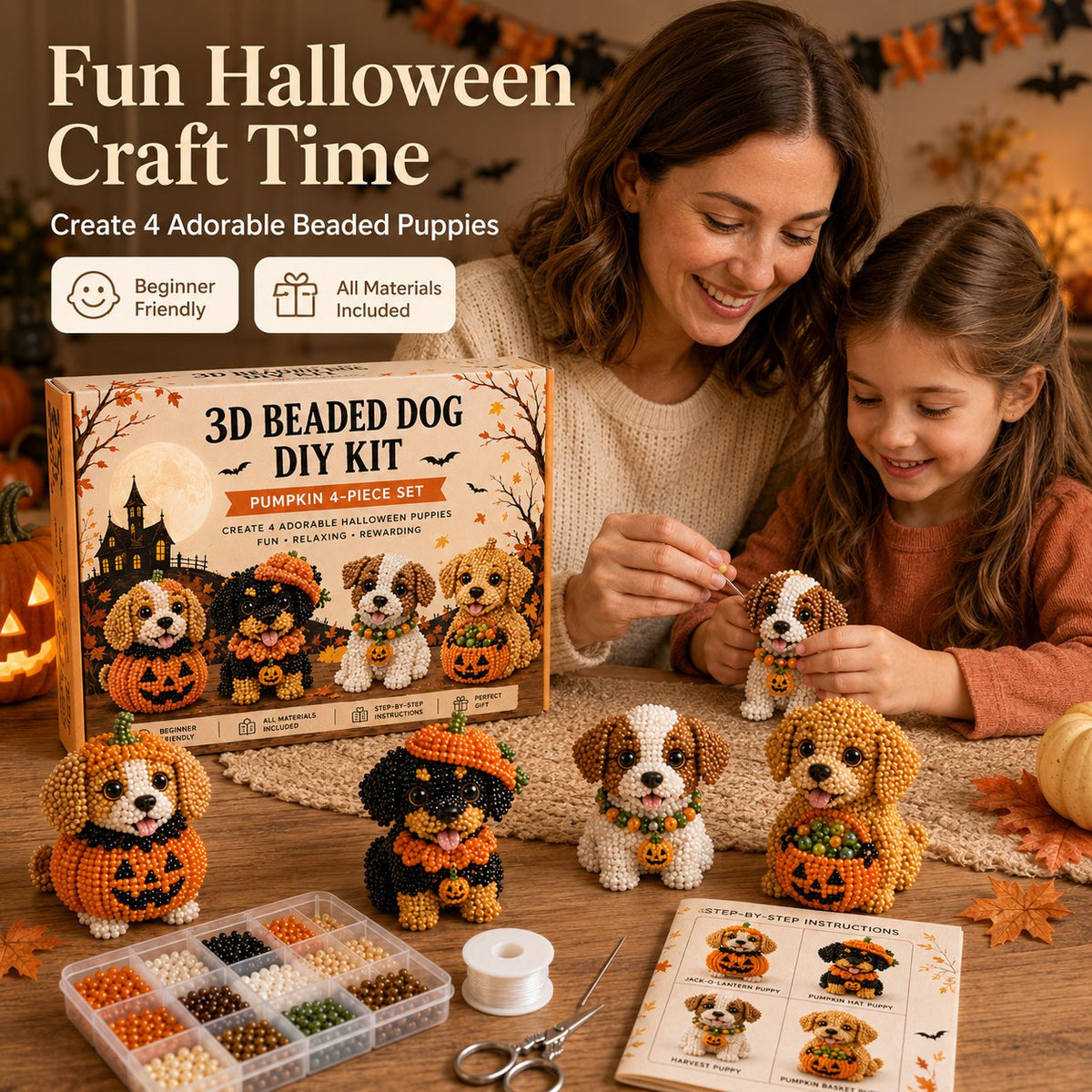 🔥Last Day 49% OFF - 🎁🐶🎃🐶3D Halloween Dog DIY Art Set