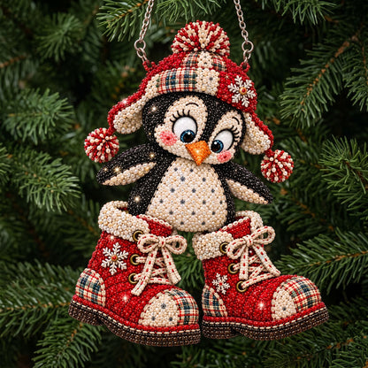 🔥 Limited Time 70% OFF - 🐧❄️ Penguin Diamond Art Ornament Kit – Sparkling DIY Holiday Hanging Decor