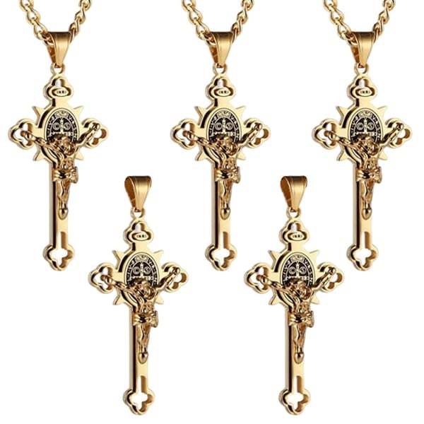 🔥Last 4 hours Sale: Save $30 -✨ST.Benedict Protection Cross Power Pendant Necklace