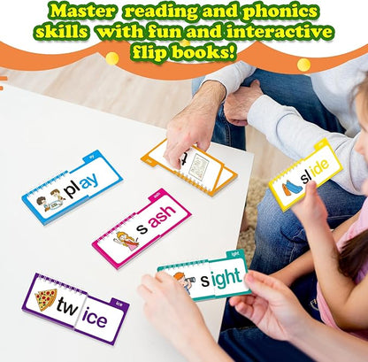 🔥Last Day 50% OFF - 🔤30 Read and Rhyme Flip Books📚(Fun Phonics Learning Set for Kids)