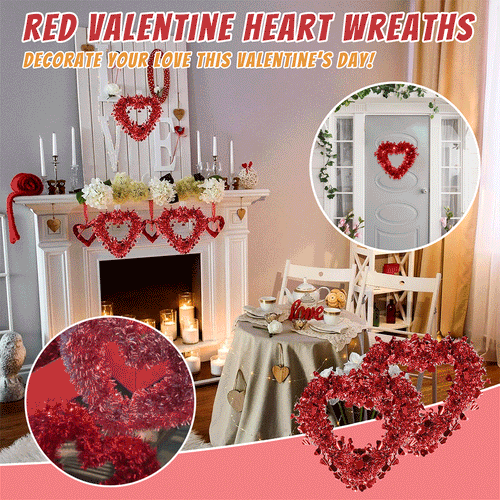 💝Valentine's Day Hot Sale 49% Off - Red Valentine Heart Wreaths