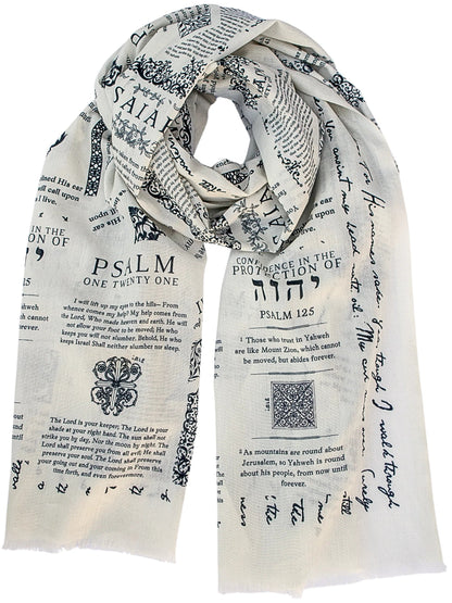 ✝️Handcrafted Christian Prayer Shawl: Protection Bible Verse Scarf, Yeshua Scripture Wrap🙏
