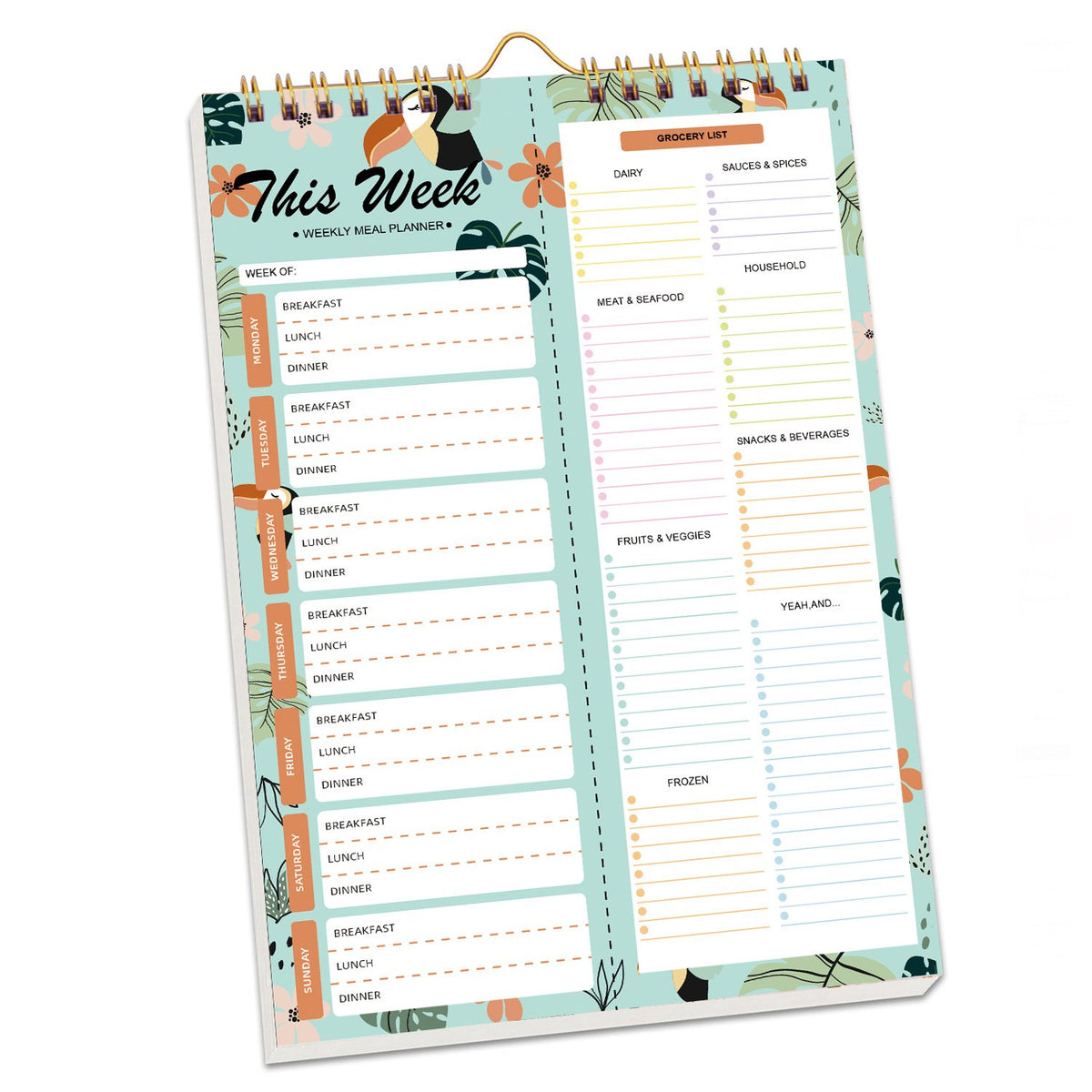 🔥LAST DAY 50% OFF📝Weekly Meal Planner Magnet with Grocery List