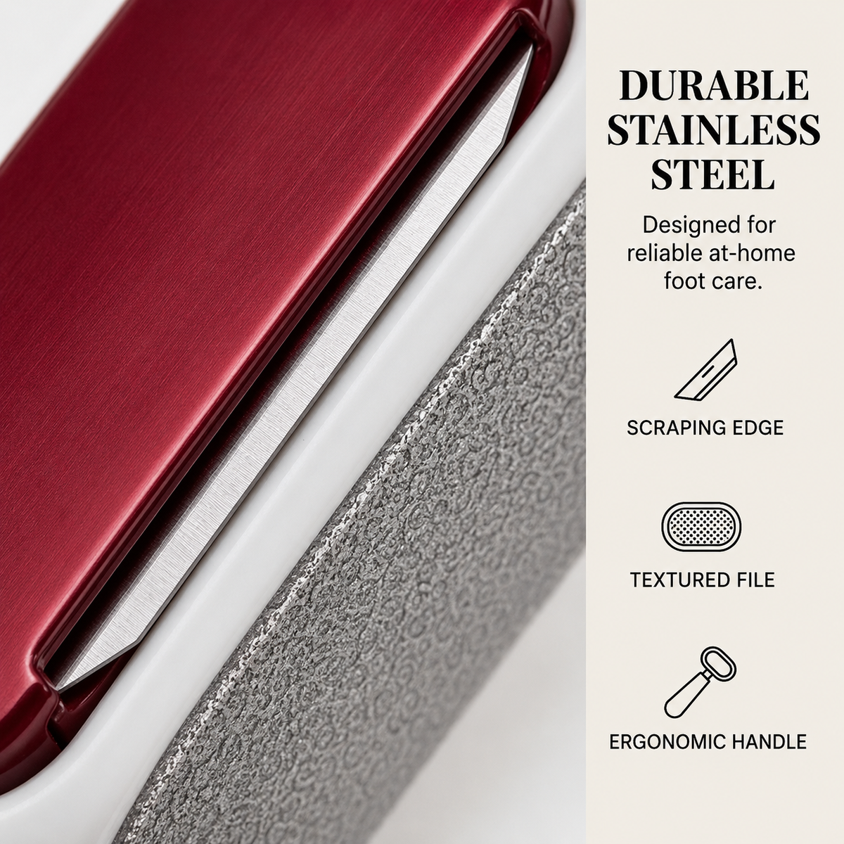 Dual‐Sided Foot Callus Remover, Replaceable Stainless Steel Blade Foot Scraper 🦶