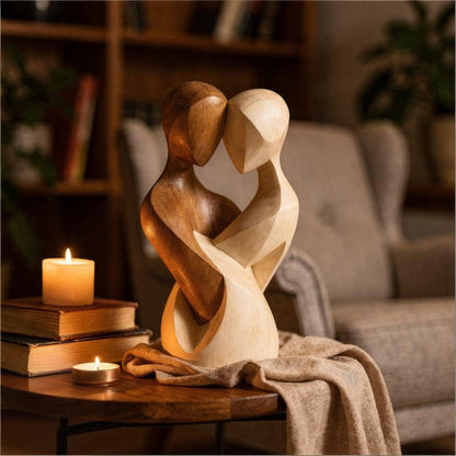 🔥Last Day 49% OFF - ❤️Hand-Carved Wooden “Embrace” Sculpture Ornament