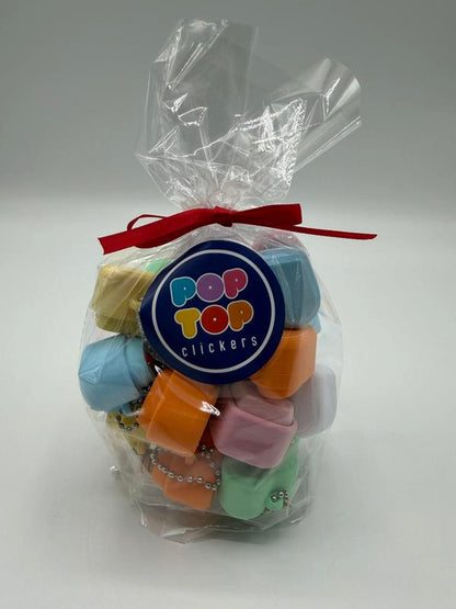 🎨🧠 Brain Rot Sayings Set 2 – ❤️Valentine's Day Fidget Clicker Keychain Classroom Pack (✨Set of 20)