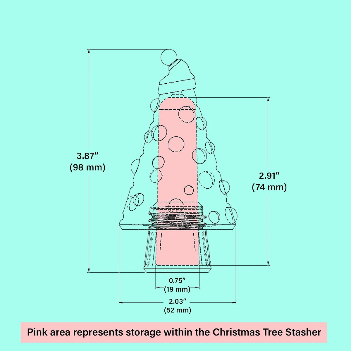 🔥LAST DAY SALE 49% OFF🎄3D Printed Christmas Tree Stasher Ornament💸