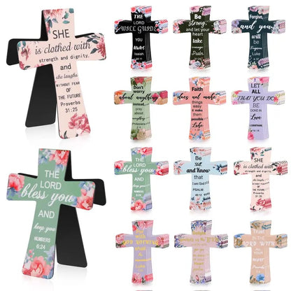 🔥LAST DAY 📖12 Pcs Magnetic Cross Bookmarks Gifts for Bible Study, Readers, Teachers, Students🌸✝️