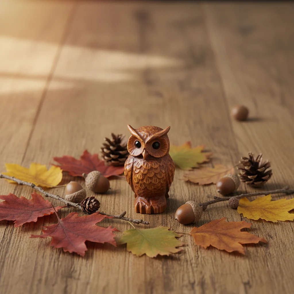 Woodland Wanderer Owl Figurine with Inspirational Card