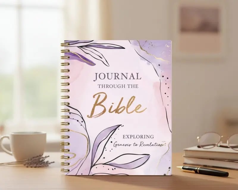 ✝️ 📔 Journal Through the Bible, Spiral-Bound, with Tear-Out Memorization Cards: Explore Genesis to Revelation 🙏