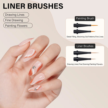 🎨 Aillsa Nail Art Brush Set ✨｜DIY Manicure Fun with 12 Replaceable Tips