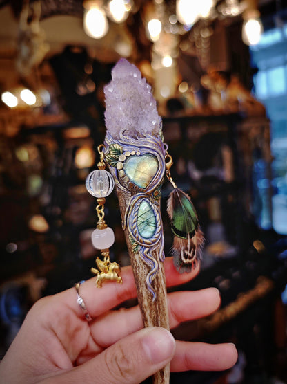 🔥Last Day 49% OFF - 🔮 Crystal Wand – Spirit Quartz (✨One of a Kind)