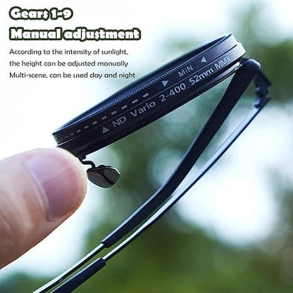 Adjustable Tint Polarized Round Sunglasses | ND9 Stepless 1-9 Gears