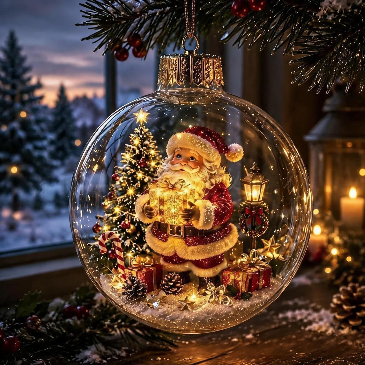 🎅Christmas Early Bird Sale🔥LAST DAY 50% OFF - 🎄Glowing Christmas Diorama Ornament – A Tiny Winter World in Your Hands