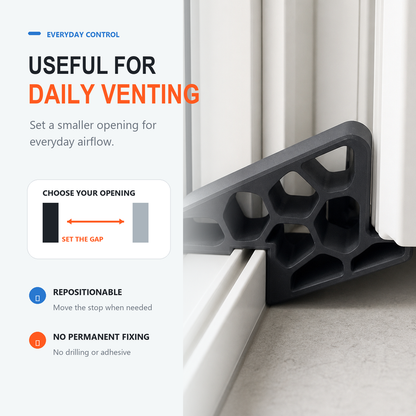 🚪✨ Less Slamming--Secure Track Door Stop
