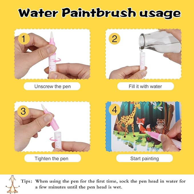 🔥Last 4 hours Sale: Save 50%- Reusable Magic Water Doodle Book
