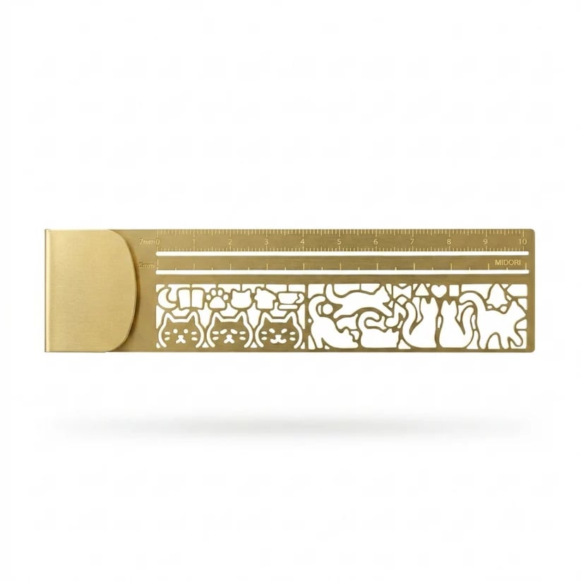 😻📏 Cat Lover’s 3-in-1 Metal Bookmark Ruler | Bookmark, Ruler & Coloring