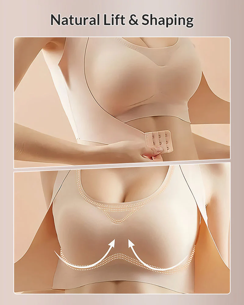 Front Closure Cross-Back Wireless Posture Bra