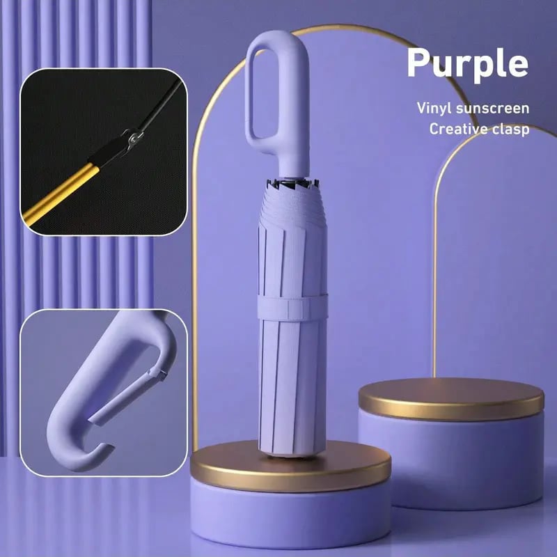 ☔Portable Automatic Folding Umbrella-Windproof Waterproof with Loop Buckle
