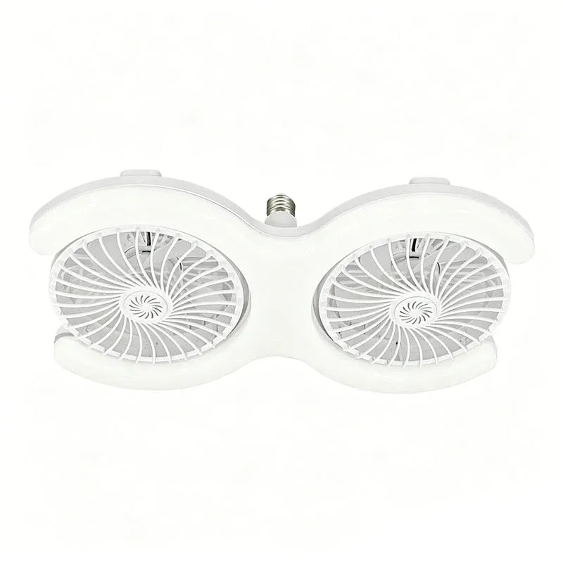 Dual-Head LED Ceiling Fan with Light
