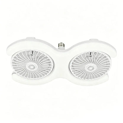 Dual-Head LED Ceiling Fan with Light