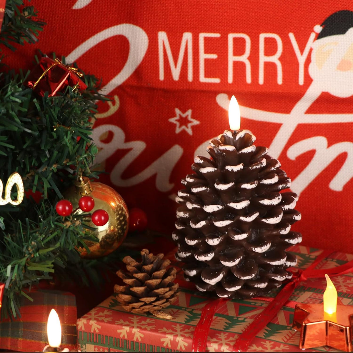 💥Black Friday Sale: Save $20 -🔥Flameless Pinecone Candles Battery Operated with 6 Hour Timer