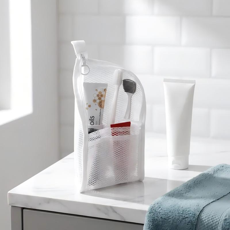 Mesh Zipper Toiletry Storage Pouch