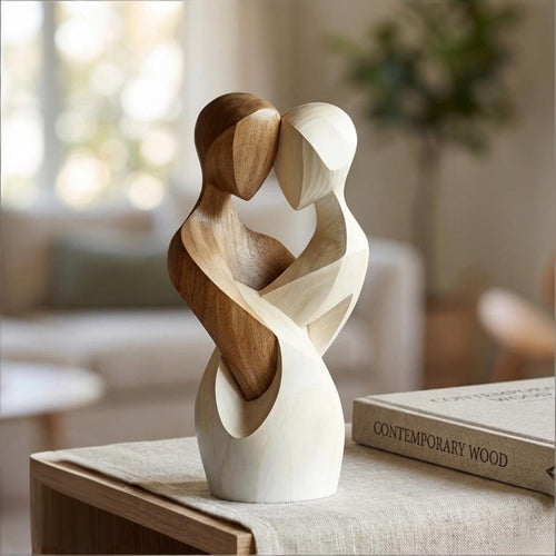 🔥Last Day 49% OFF - ❤️Hand-Carved Wooden “Embrace” Sculpture Ornament