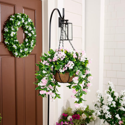 ✈️🌺Faux Crepe Myrtle Hanging Baskets – Ultra-Realistic🌸✨