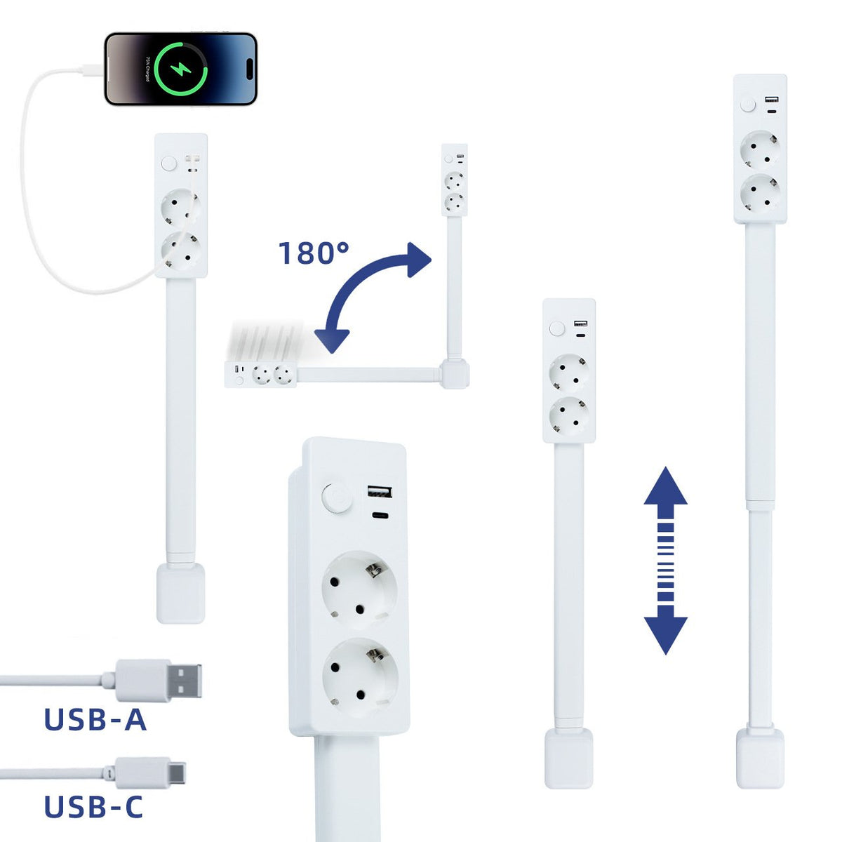 Last Day 49% OFF🔥Adjustable Electrical Outlet Extender Stick