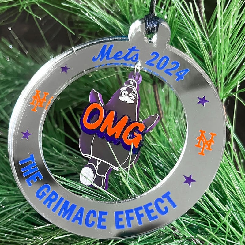 🔥LAST DAY SALE 49% OFF🎁OMG Grimace 2024 Mets Season Ornament