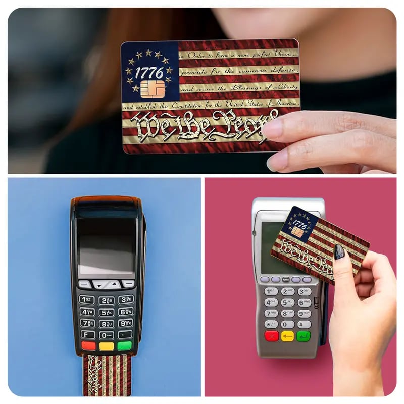 🗽1776 "We the People" Credit Card Skin