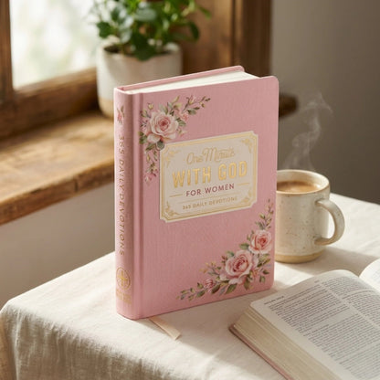 🙏🏼One Minute With God For Women – 365 Devotions (✨Premium Hardcover Book with Gold Foil)