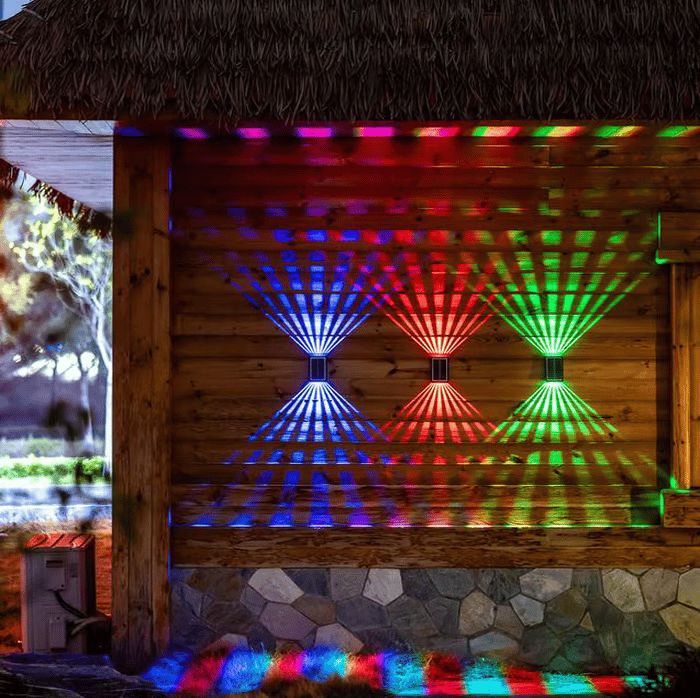 🔥Last 4 hours Sale: Save 49%-☀️2 LED Solar Colorful Wall Waterproof  Lights