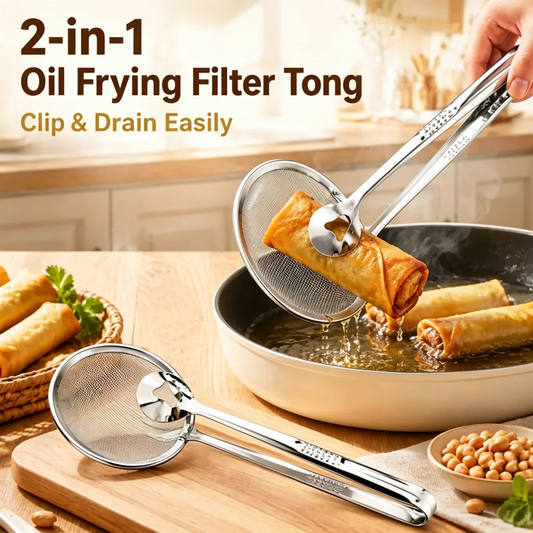 2-in-1 Strainer Tongs
