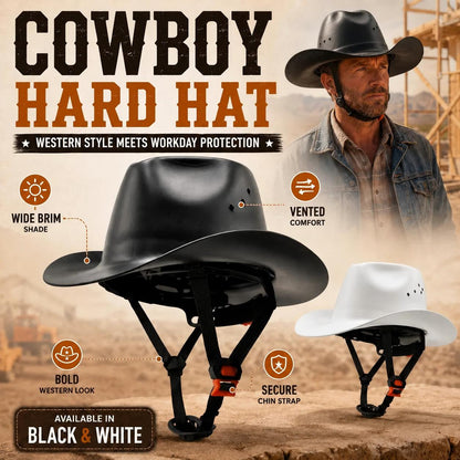Cowboy Hard Hat for Men Western Style Work Helmet