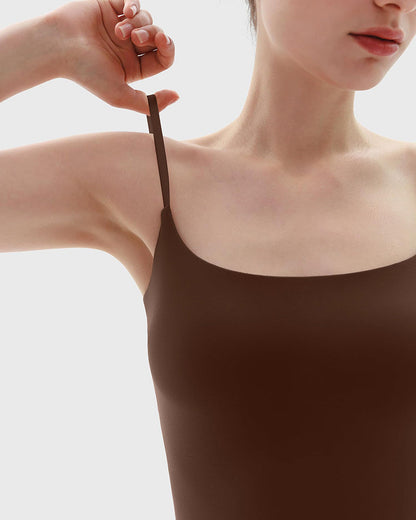 Minimalist Slim Tank Top – Square Neck & Adjustable Straps