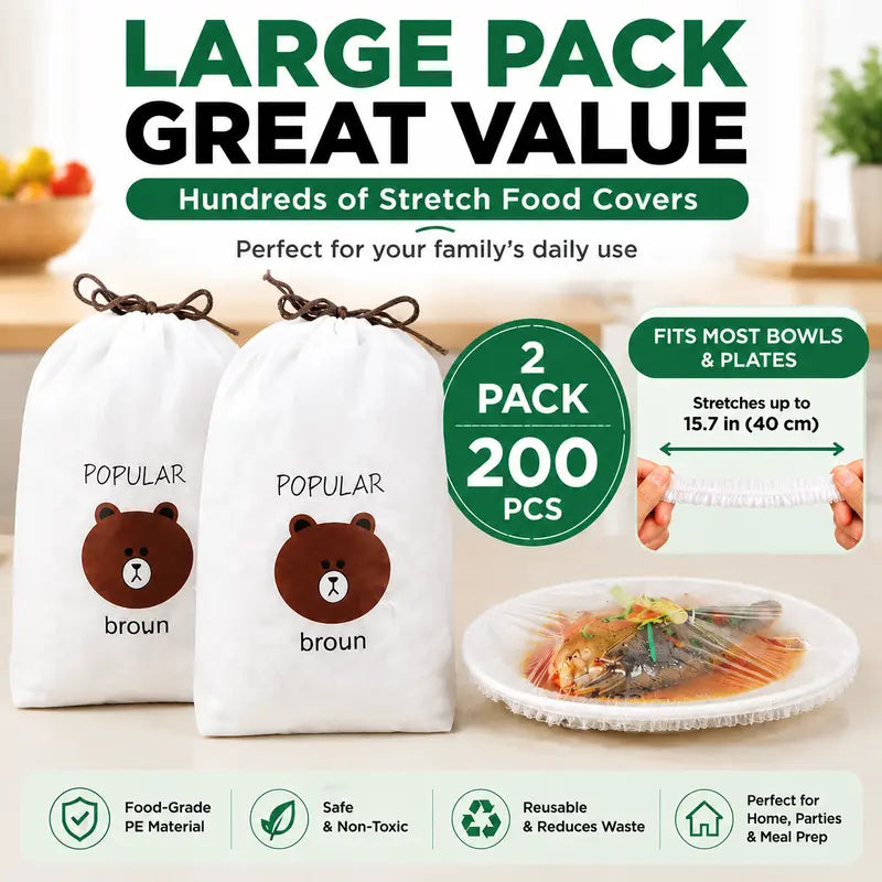 🔥Hot sale-100PCS Disposable Stretch Food Covers for Bowls & Plates🥡