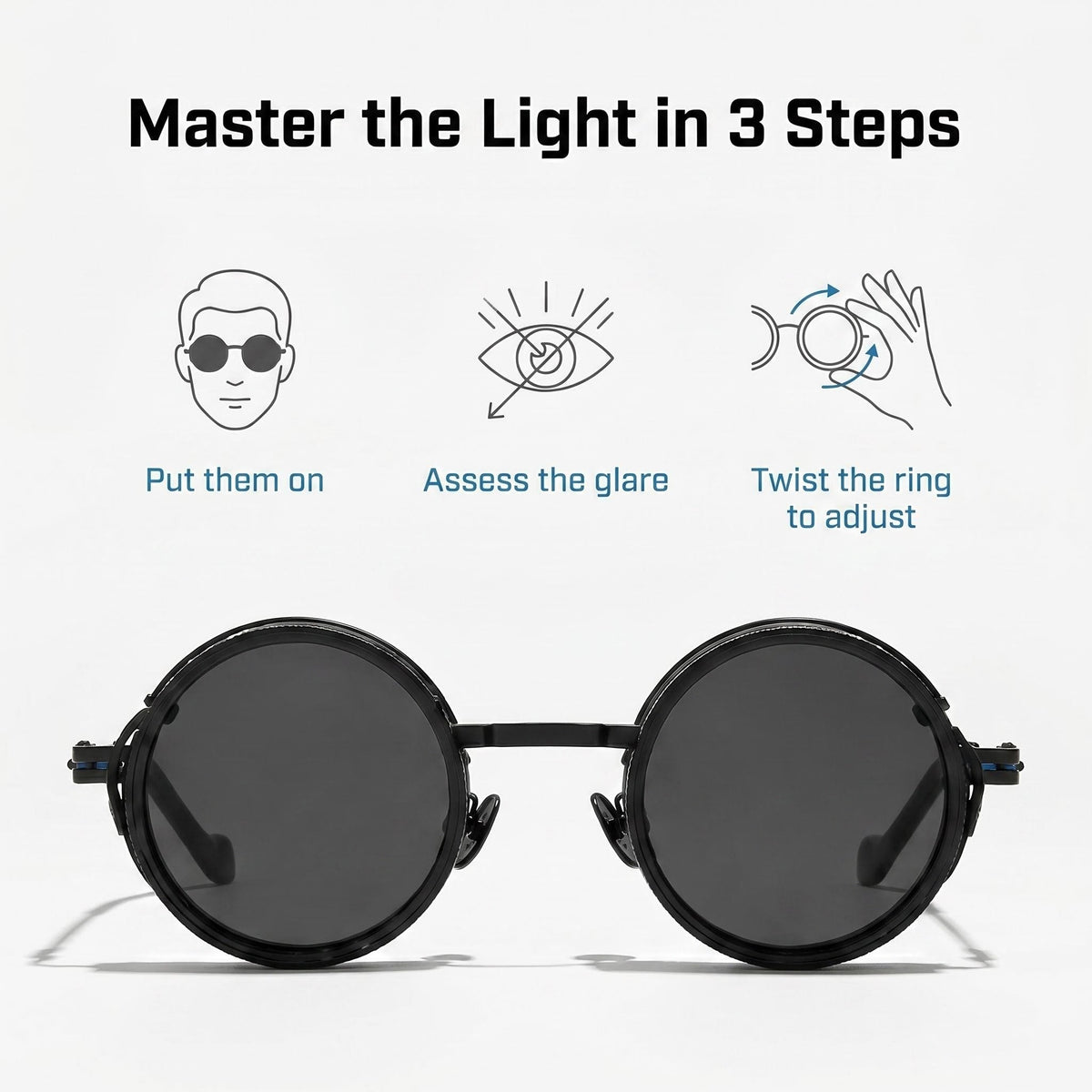 Adjustable ND Filter Lens Sunglasses