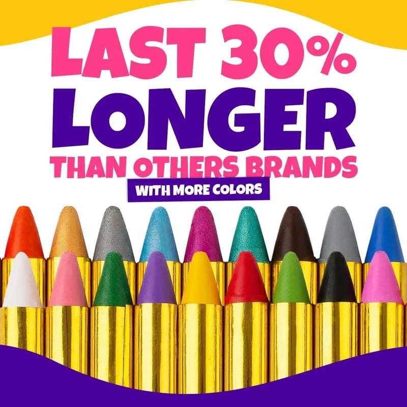 🎨18 PCS XL Washable Face Paint Crayons for Kids✨Non‑Toxic • Safe for Sensitive Skin • Easy On, Easy Off
